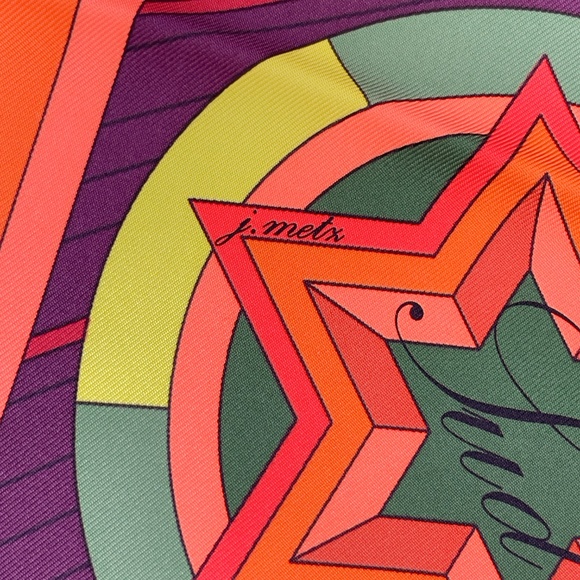 NWT Hermès scarf Carre 90 “La Rose des Vents” in Multi Color - Picture 6 of 10